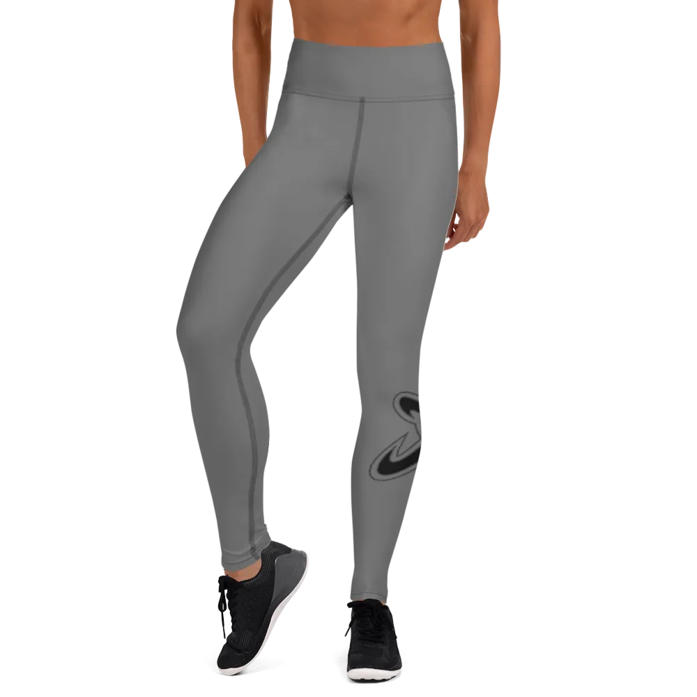 Athletic Apparatus Grey Black logo V3 Yoga Leggings