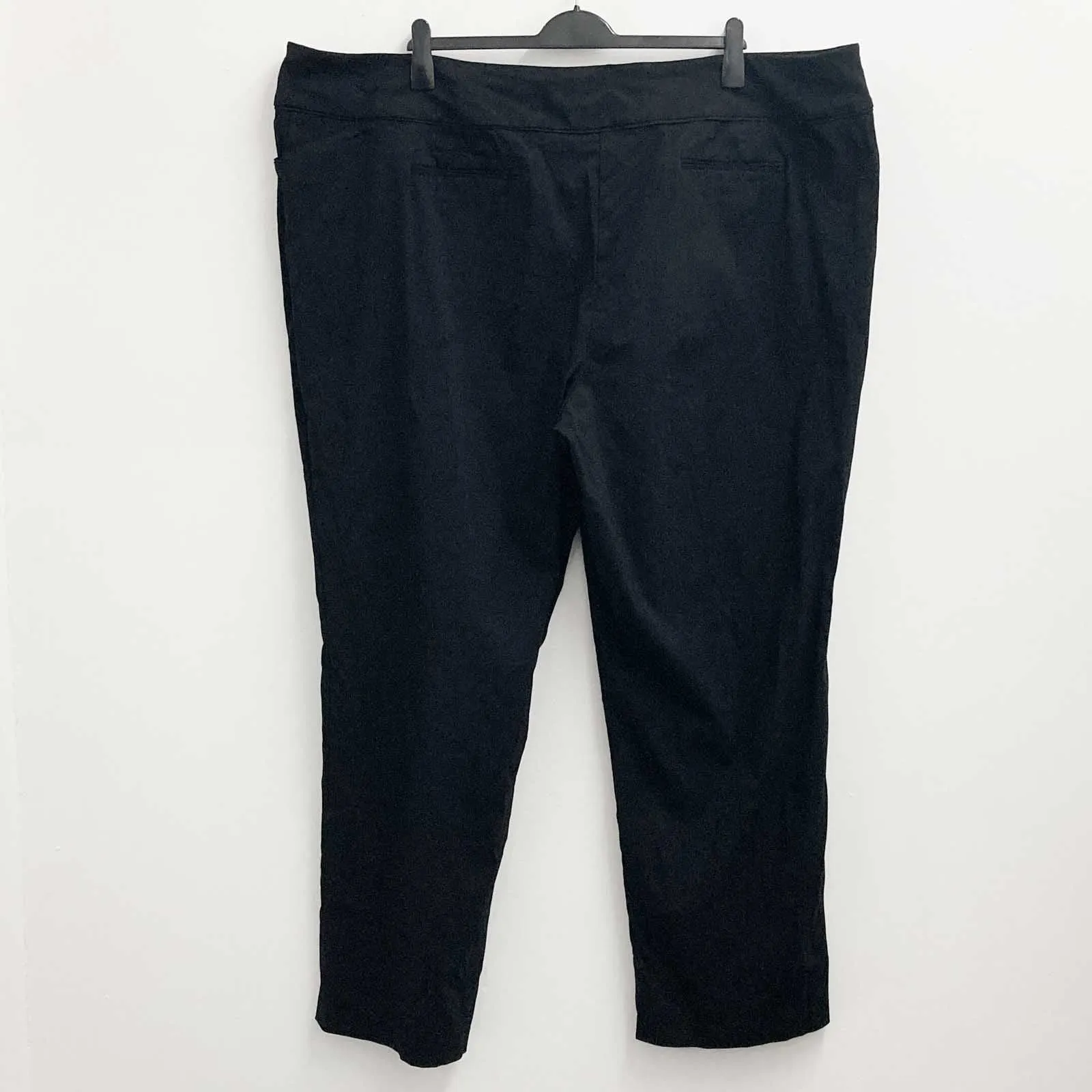 Avenue Black Straight Leg Super Stretch Trousers UK 32 Tall