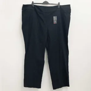 Avenue Black Straight Leg Super Stretch Trousers UK 32 Tall