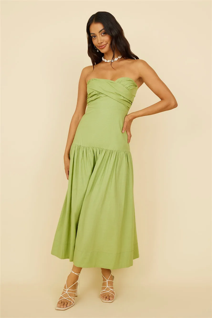 Azaleana Midi Dress Green