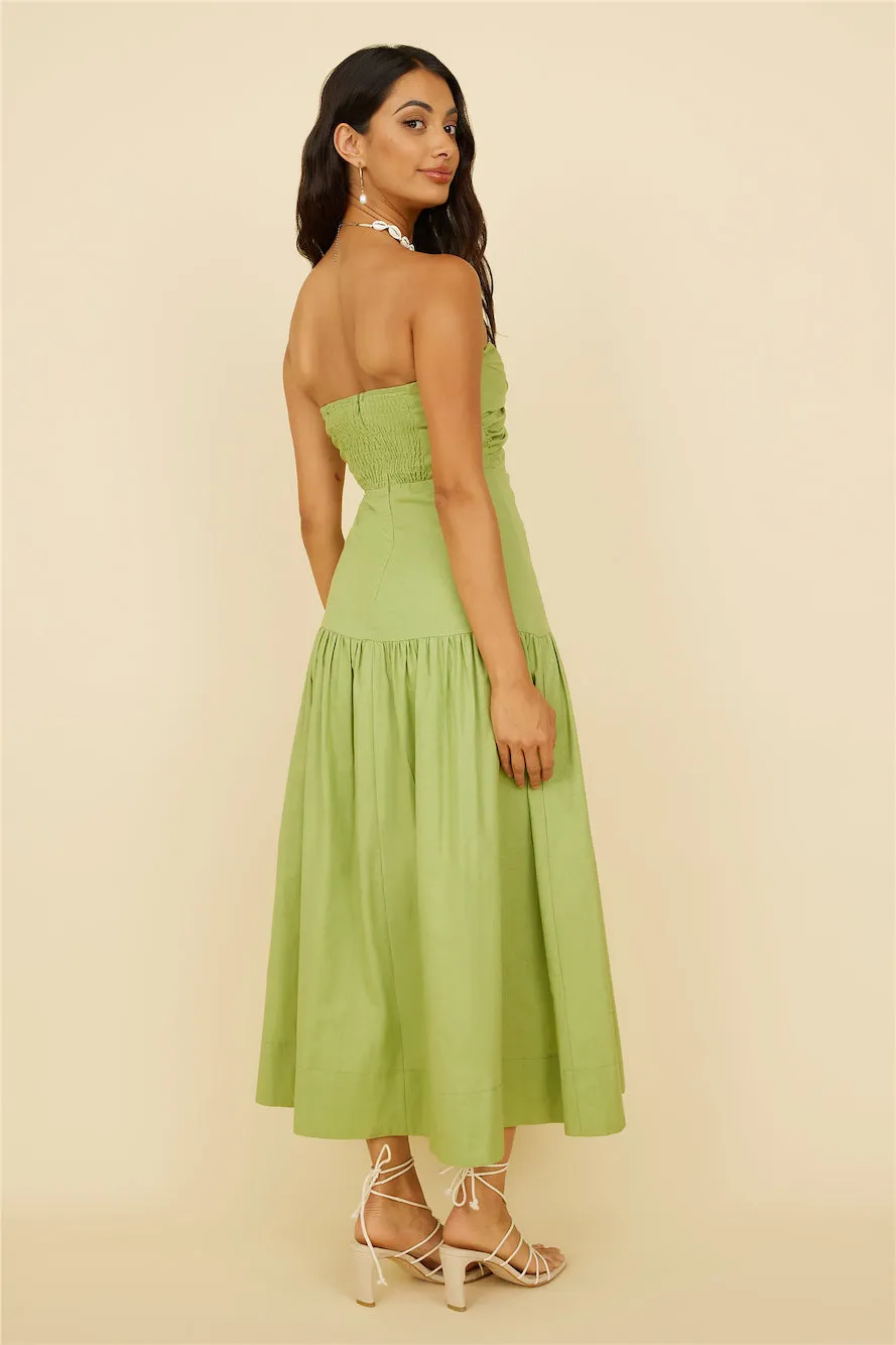 Azaleana Midi Dress Green