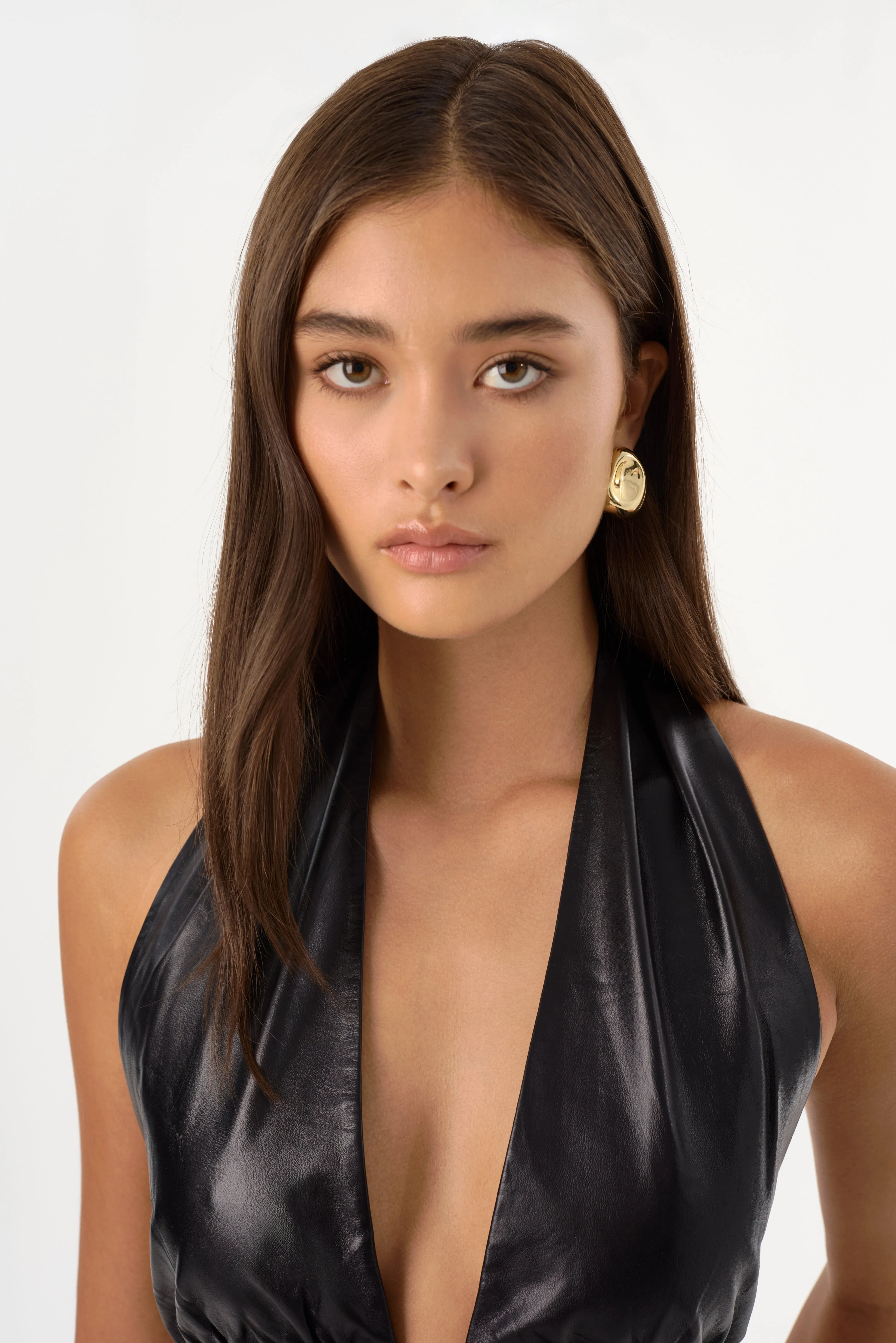 BETHANY | Leather Halter Top