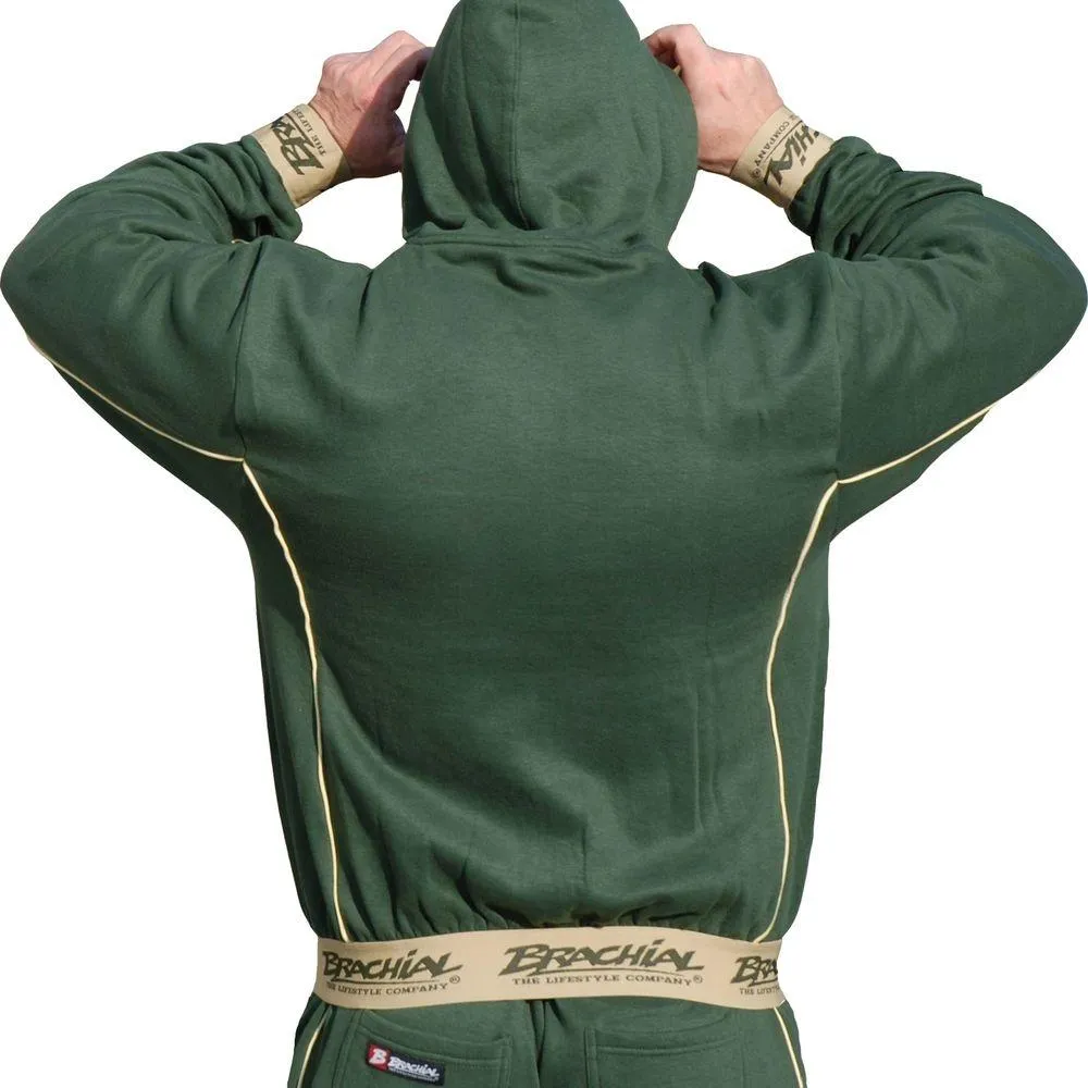 Brachial Zip Hoody Spacy - Military Green