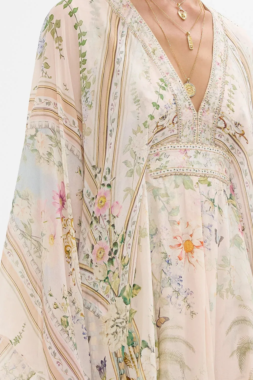 CAMILLA | PALACIO PLAYGROUND LONG KAFTAN WITH WAIST DETAIL