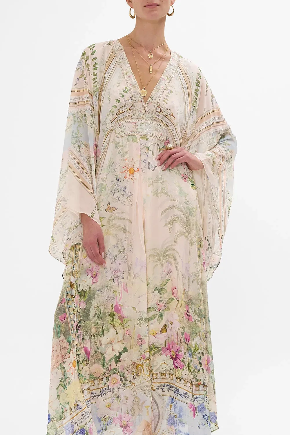 CAMILLA | PALACIO PLAYGROUND LONG KAFTAN WITH WAIST DETAIL