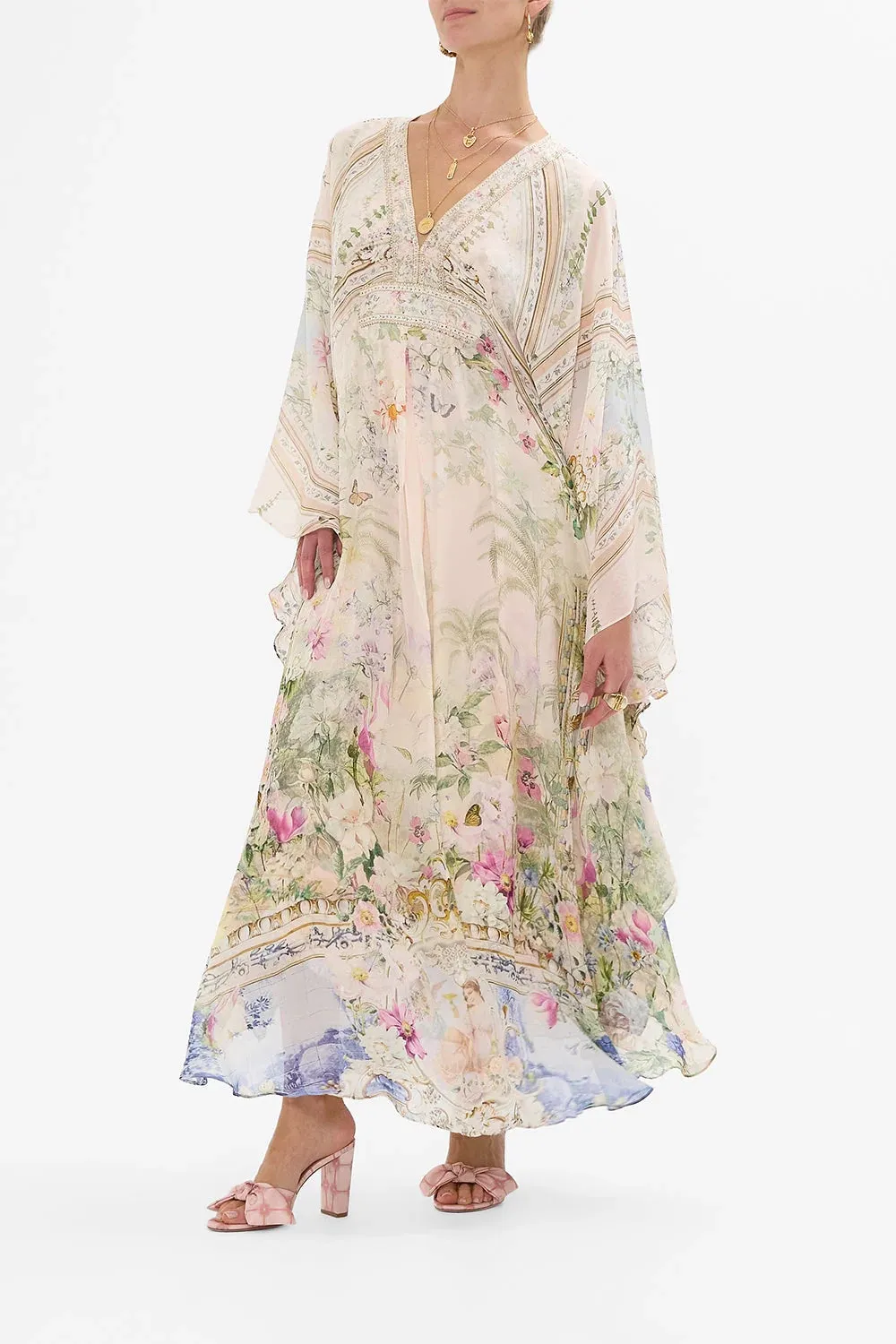 CAMILLA | PALACIO PLAYGROUND LONG KAFTAN WITH WAIST DETAIL