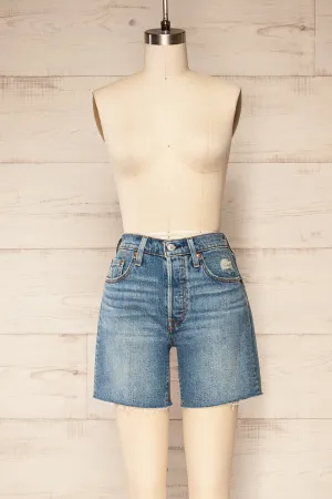 Cavtat Medium Wash | High-Waisted Denim Shorts