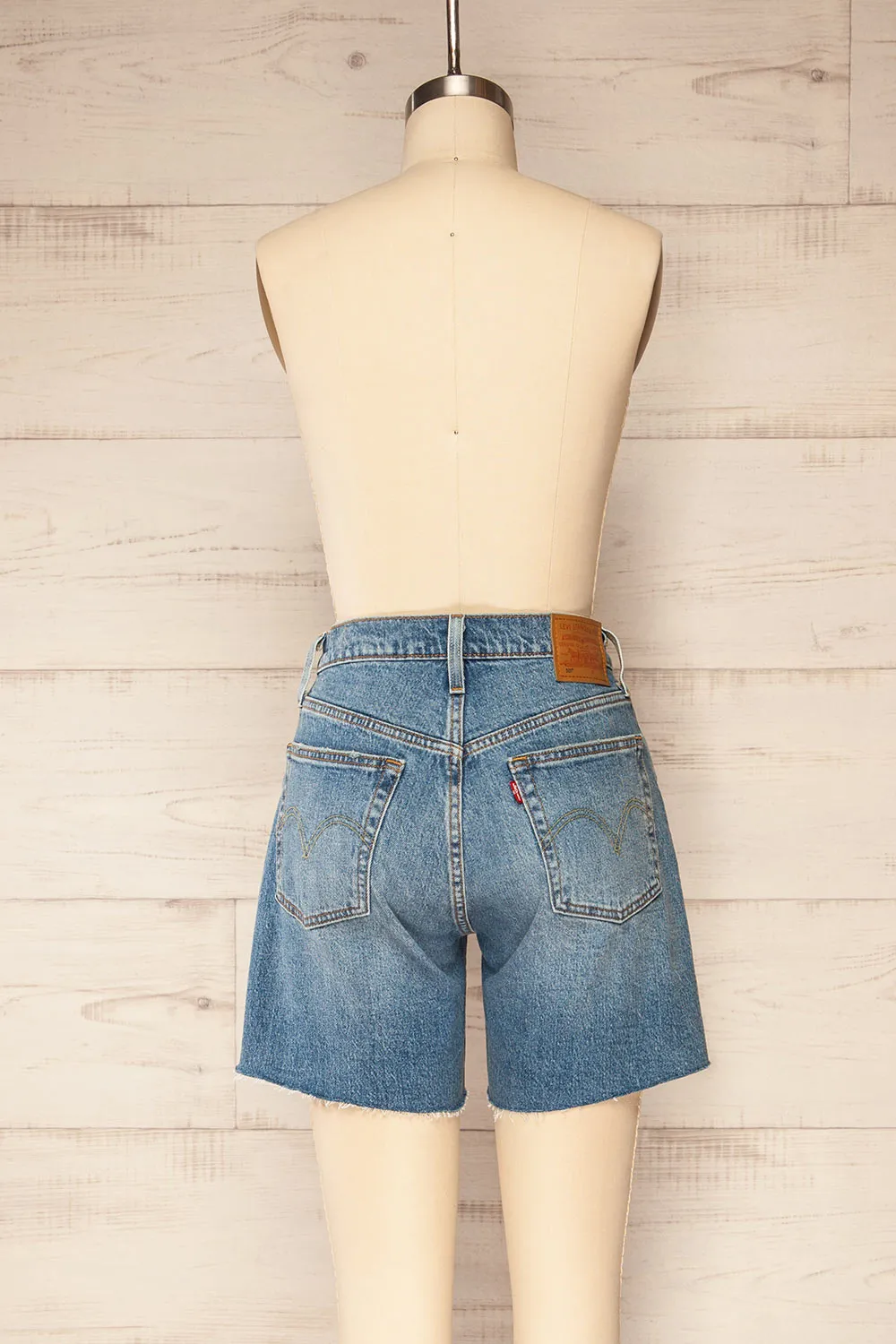 Cavtat Medium Wash | High-Waisted Denim Shorts