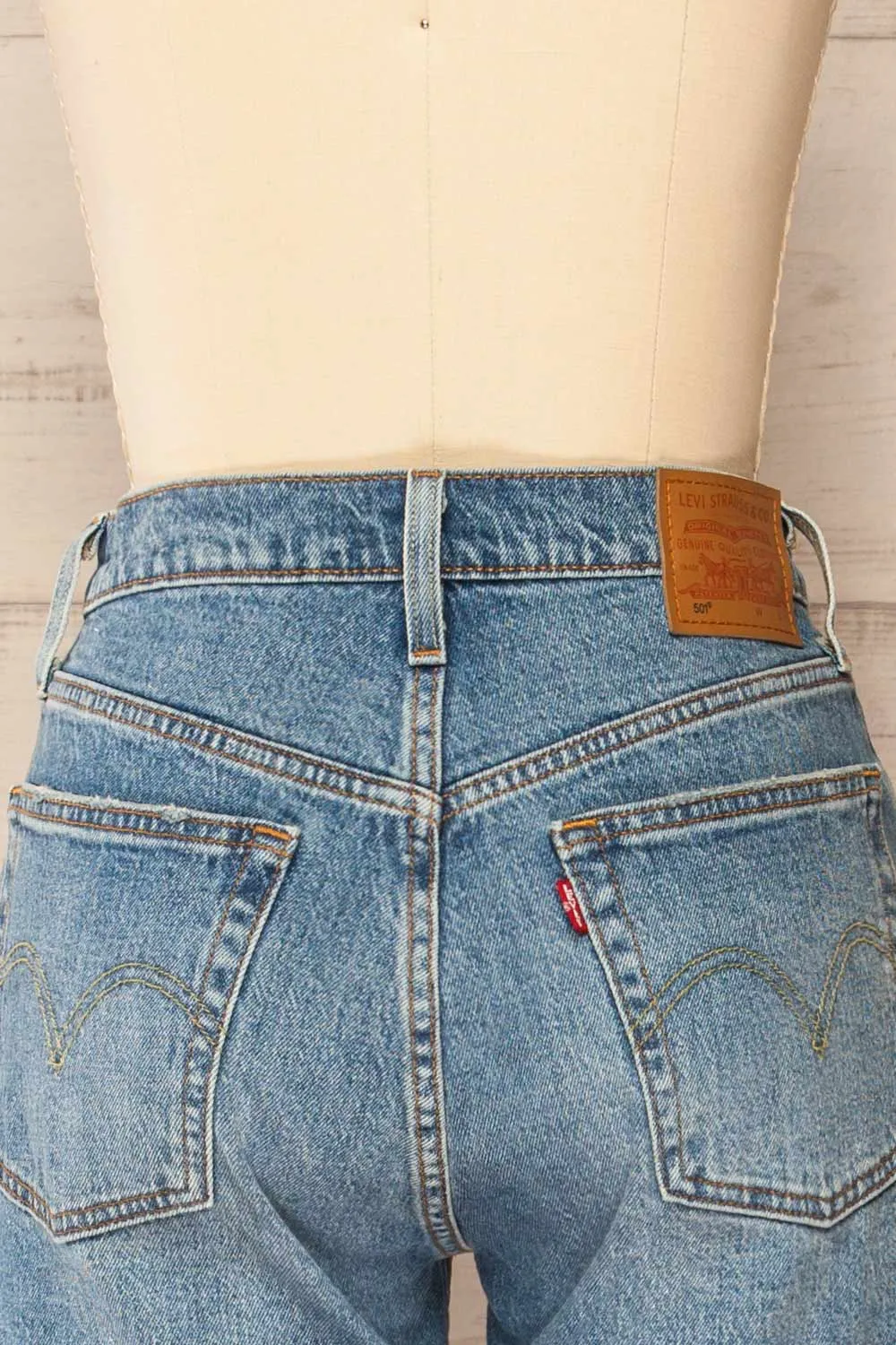 Cavtat Medium Wash | High-Waisted Denim Shorts