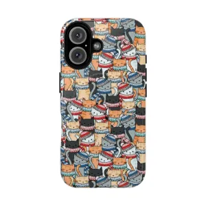 Cozy Cats in Winter: Magnetic Tough Phone Case