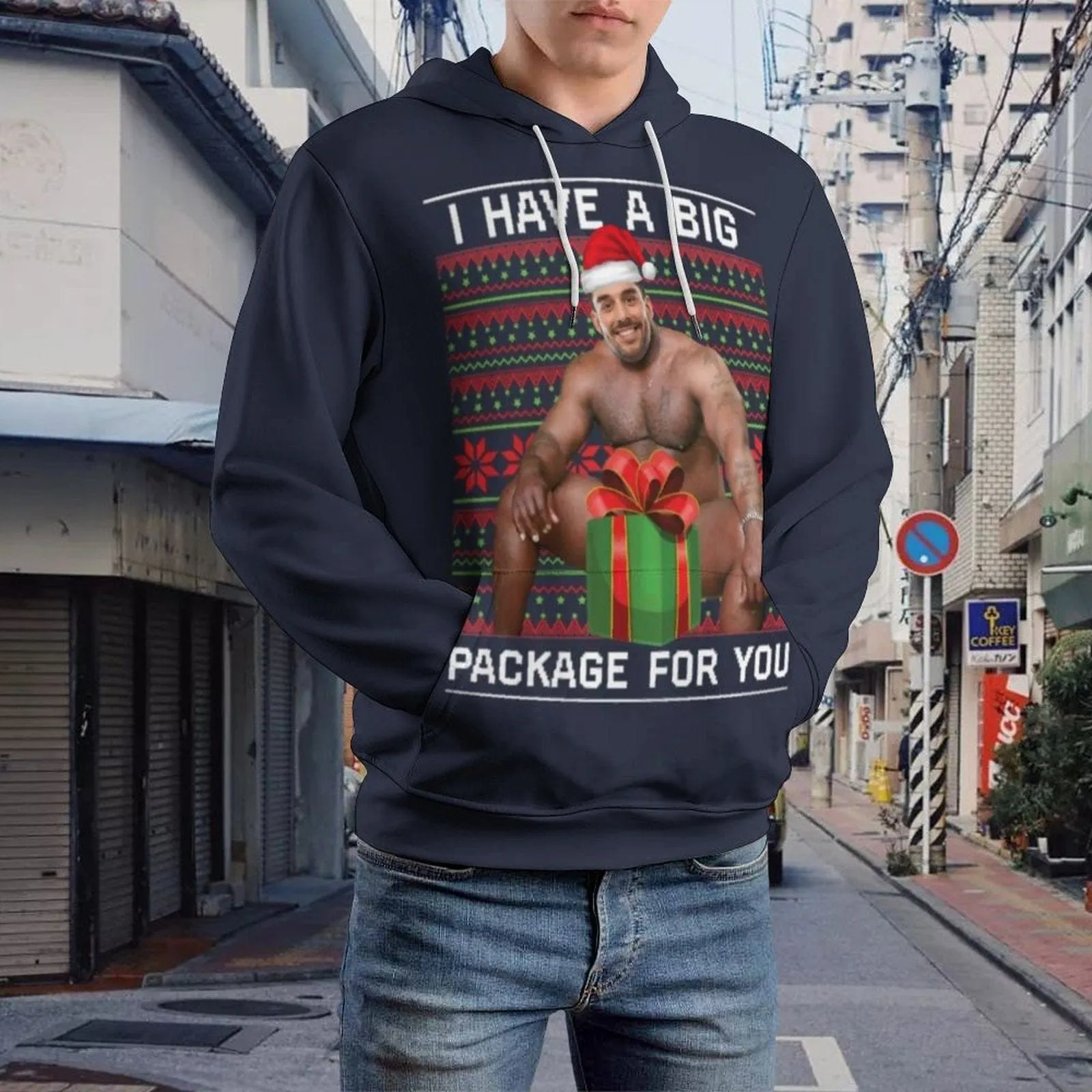 Custom Face Cool Hoodie Designs Christmas Gift for You Large Size Personalized Face Unisex Loose Hoodie Custom Top Outfits