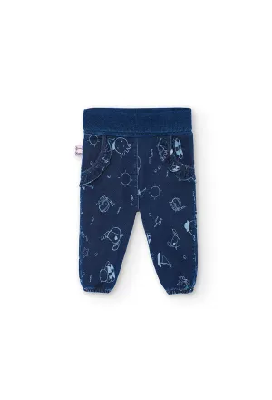 Denim trousers knit for baby girl -BCI - 108076