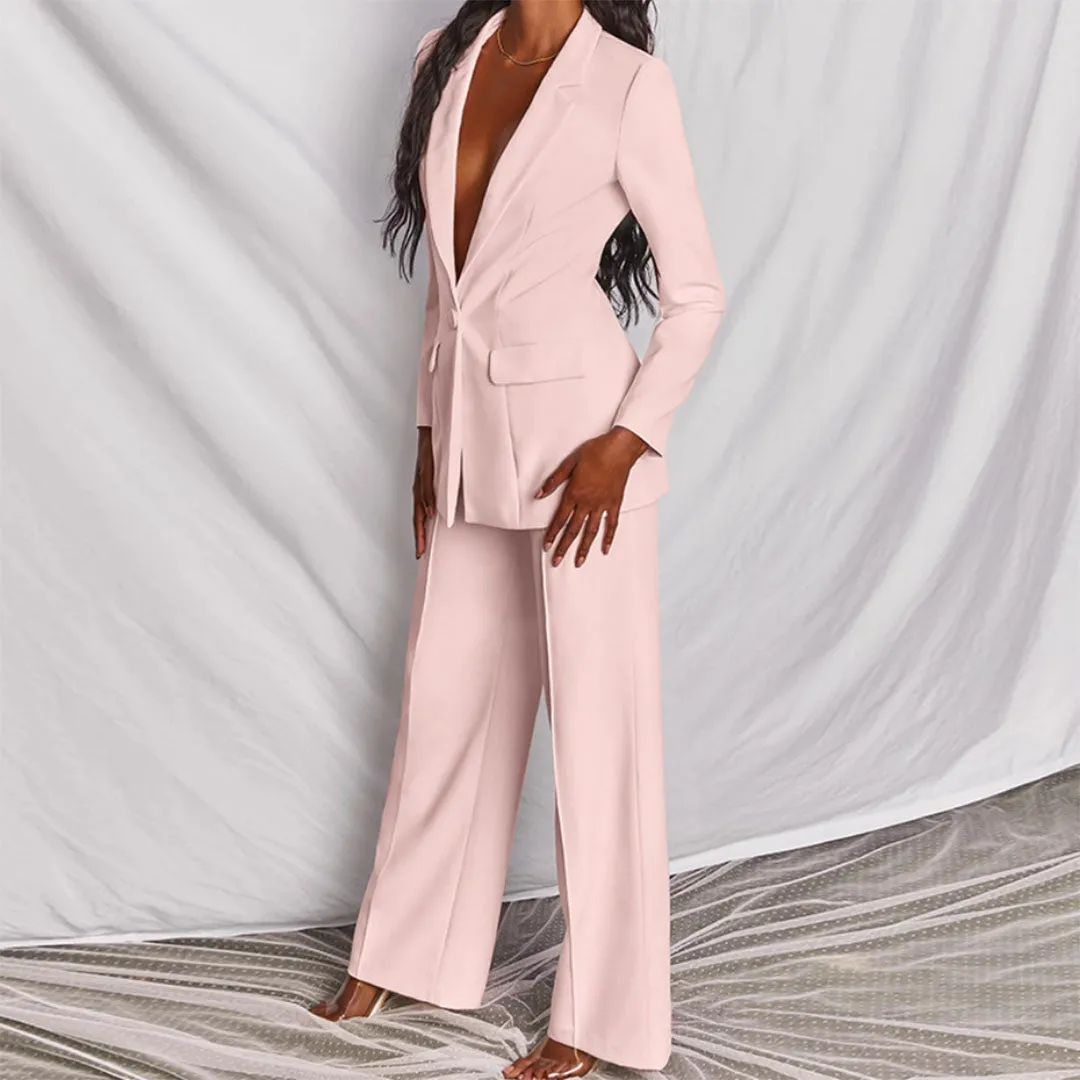 Elegant Women's Blazer and Pants Set