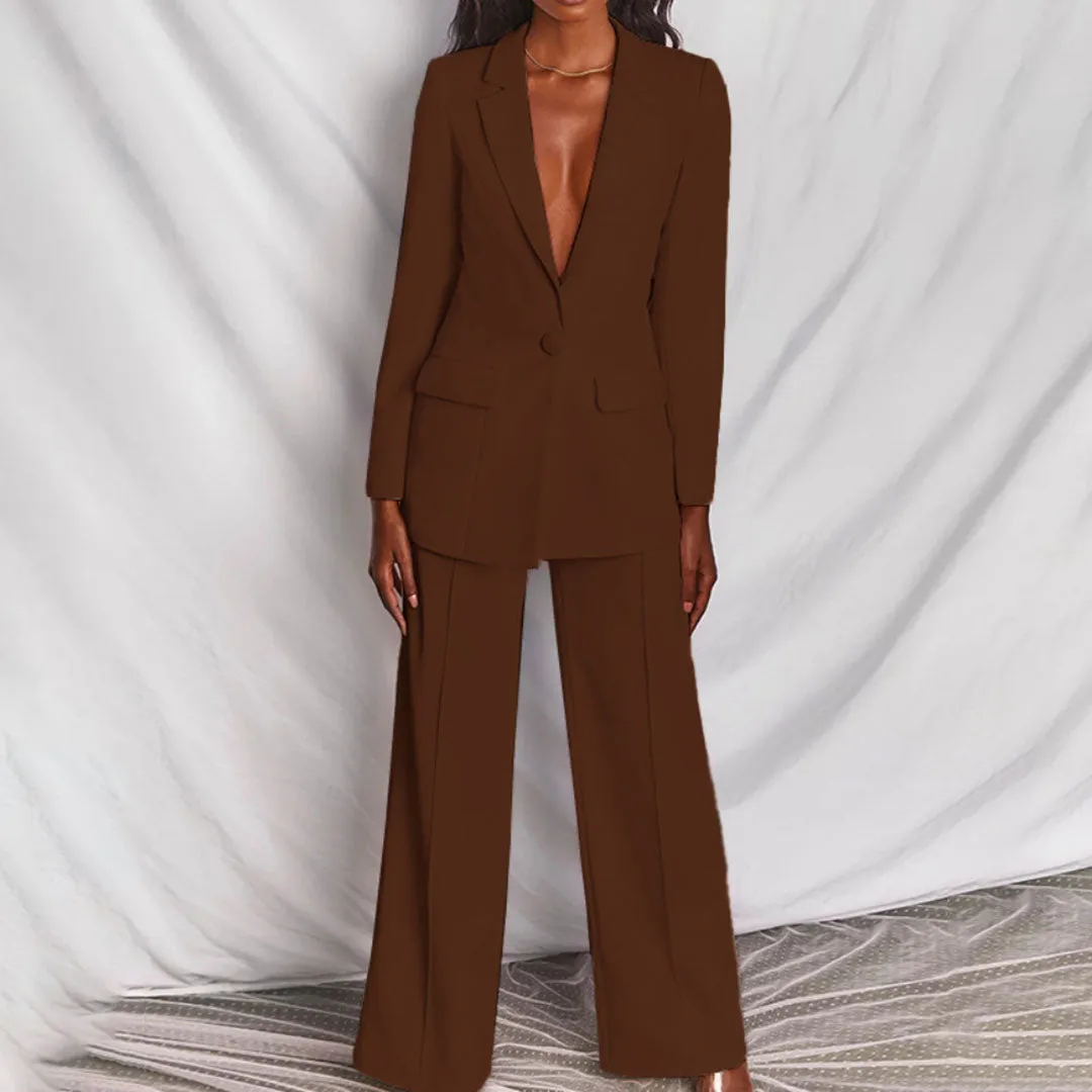 Elegant Women's Blazer and Pants Set