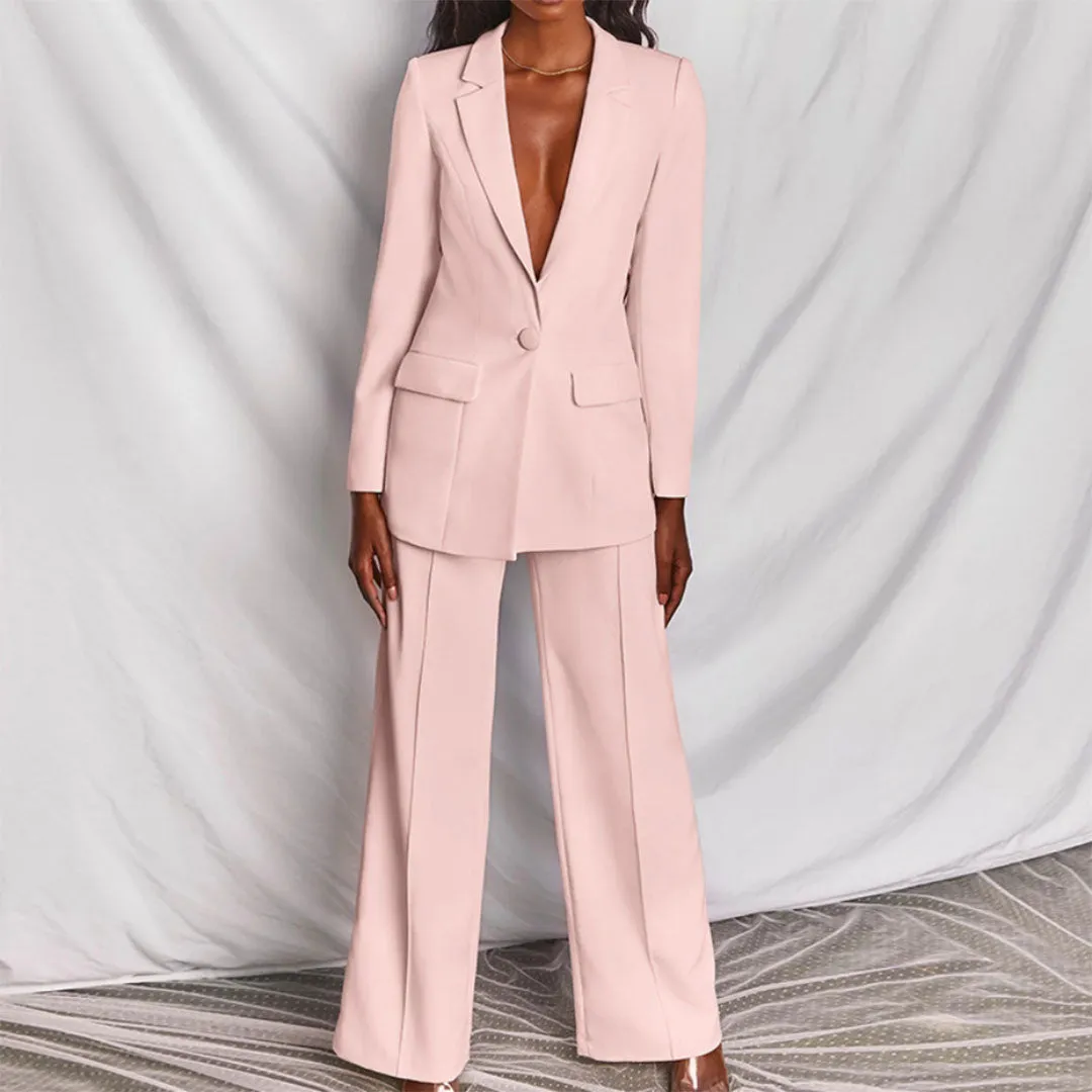 Elegant Women's Blazer and Pants Set