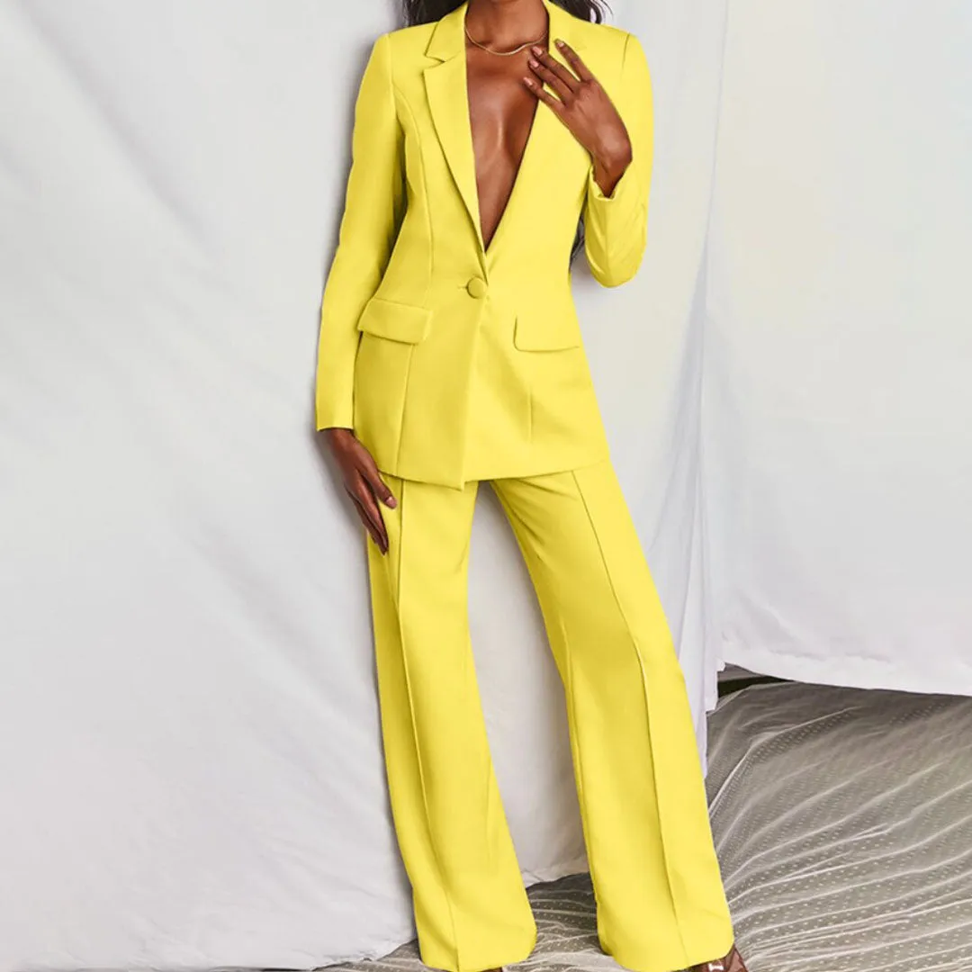 Elegant Women's Blazer and Pants Set