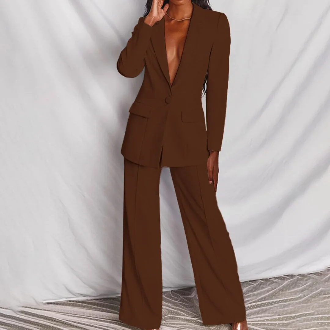 Elegant Women's Blazer and Pants Set