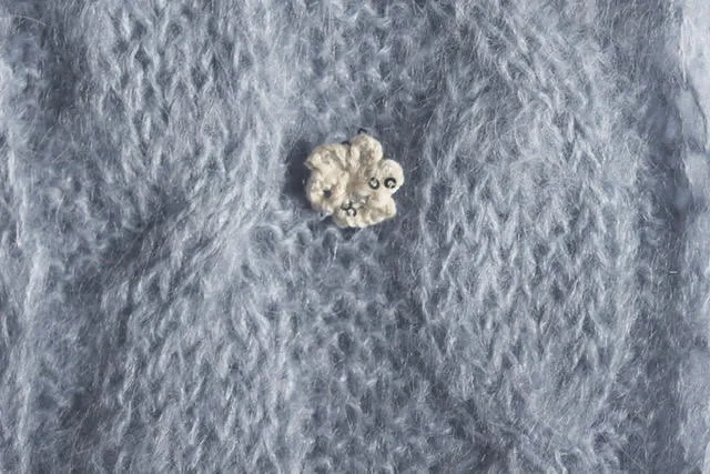 Embellished Shawl "Gris Perle"