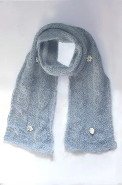 Embellished Shawl "Gris Perle"