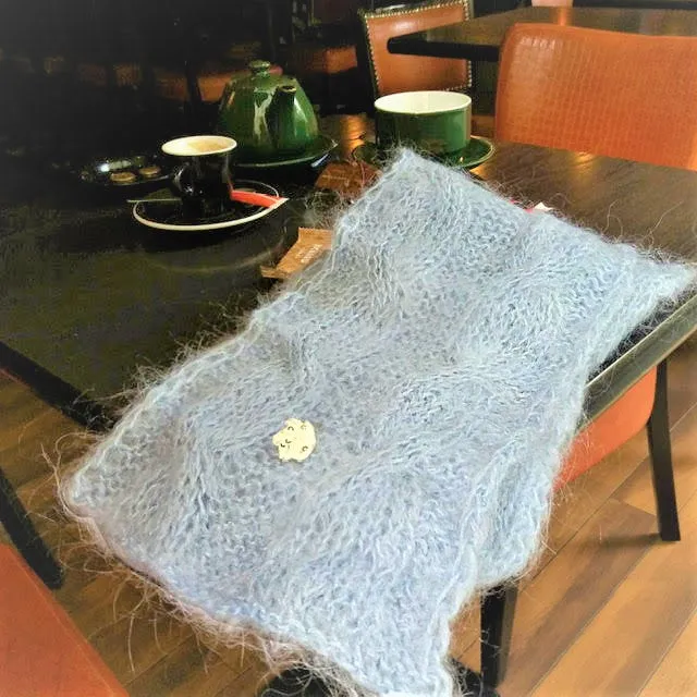 Embellished Shawl "Gris Perle"