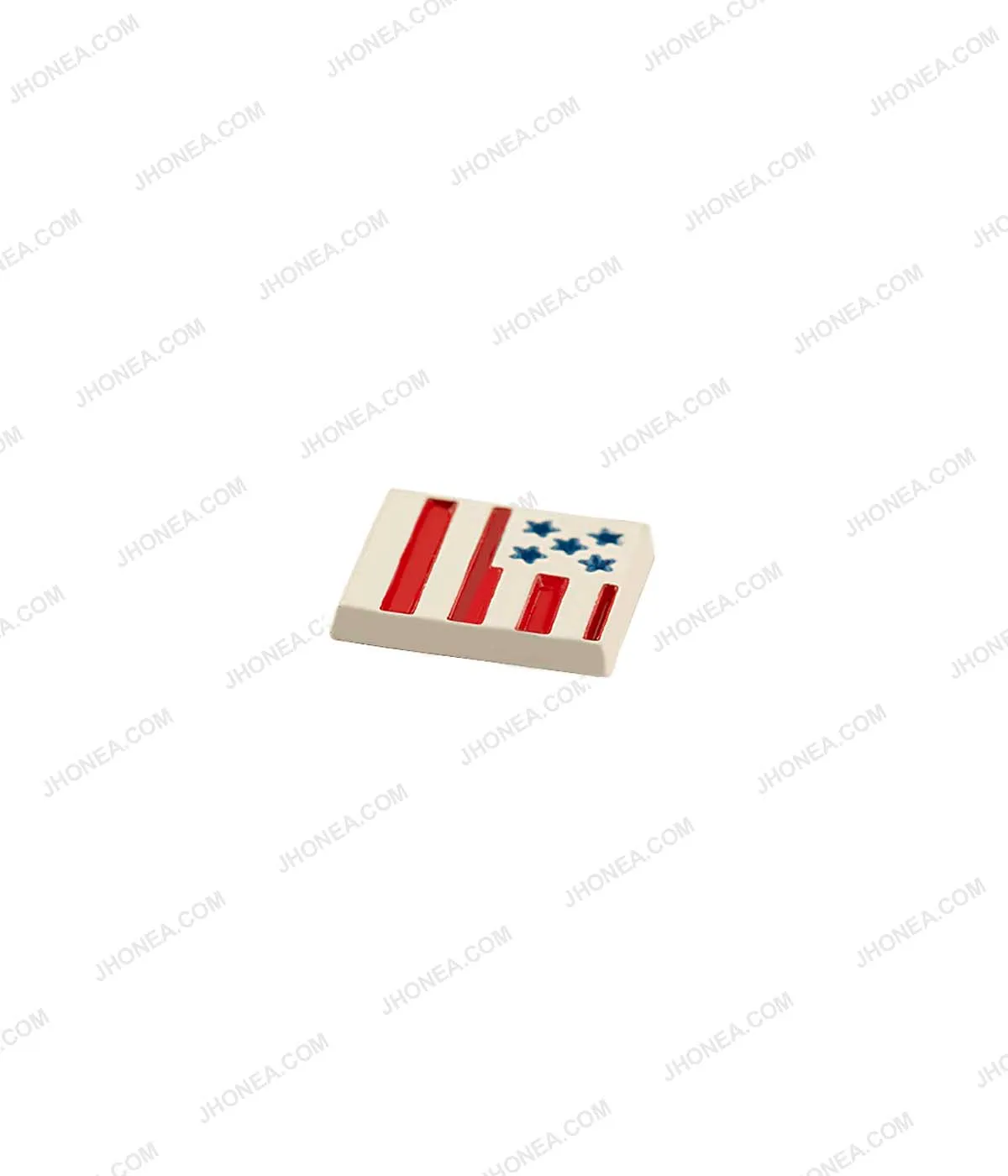 Enamel Tri-Color Square Shape Hotfix Studs for Tops/T-Shirts