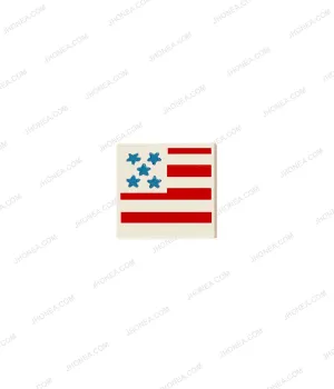 Enamel Tri-Color Square Shape Hotfix Studs for Tops/T-Shirts
