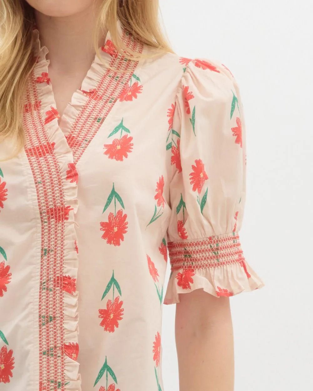 Floral Top - Cream