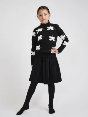Fraze Polished Knit Pleated Skirt