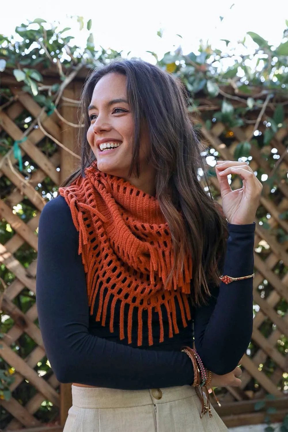 Fuzzy Chenille Tassel Infinity Scarf (7 colors)