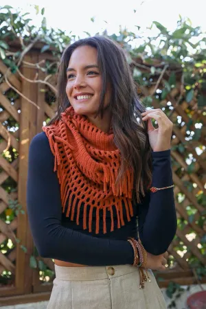 Fuzzy Chenille Tassel Infinity Scarf (7 colors)