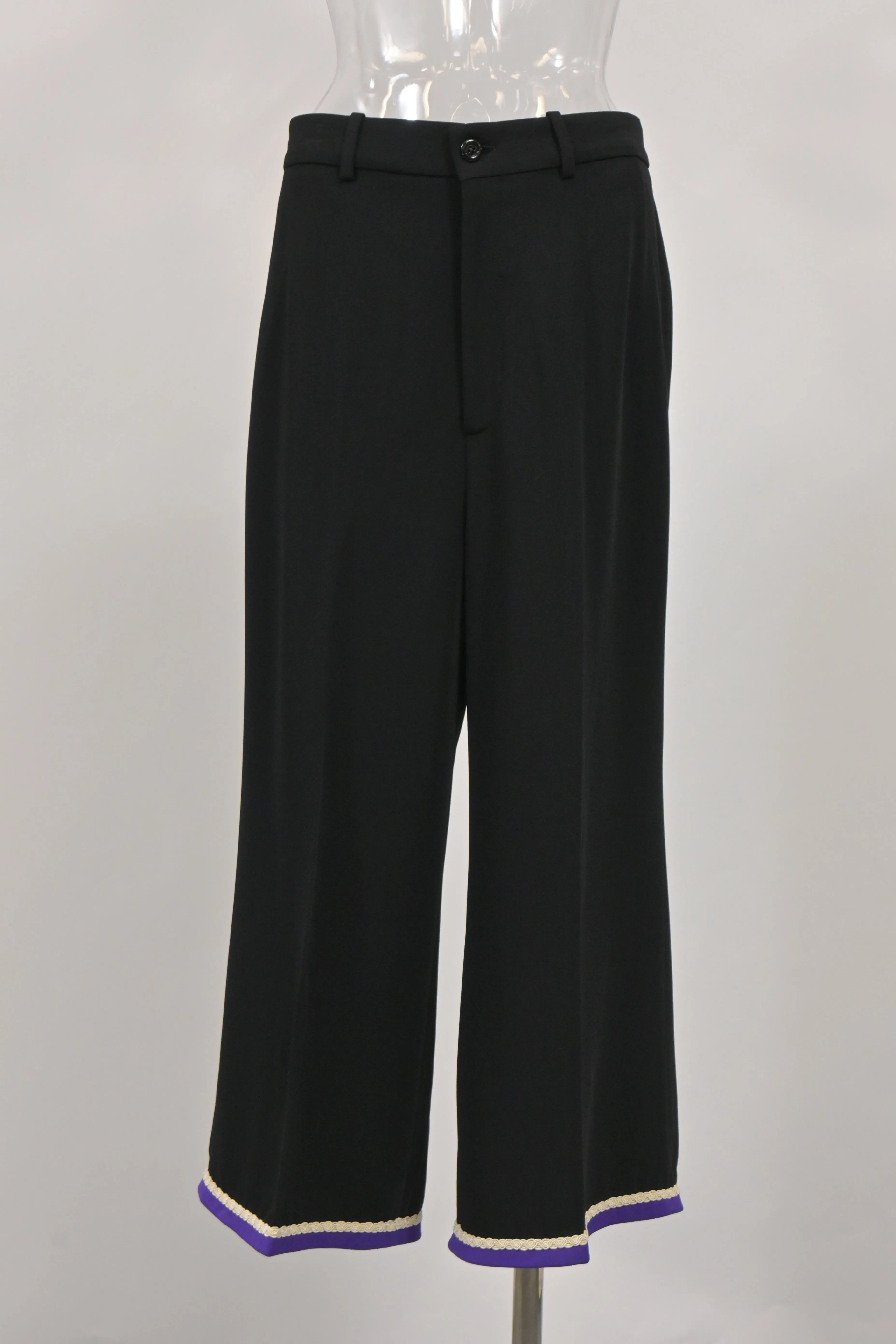 Gucci Wide Leg Culotte Trousers in Black Viscose