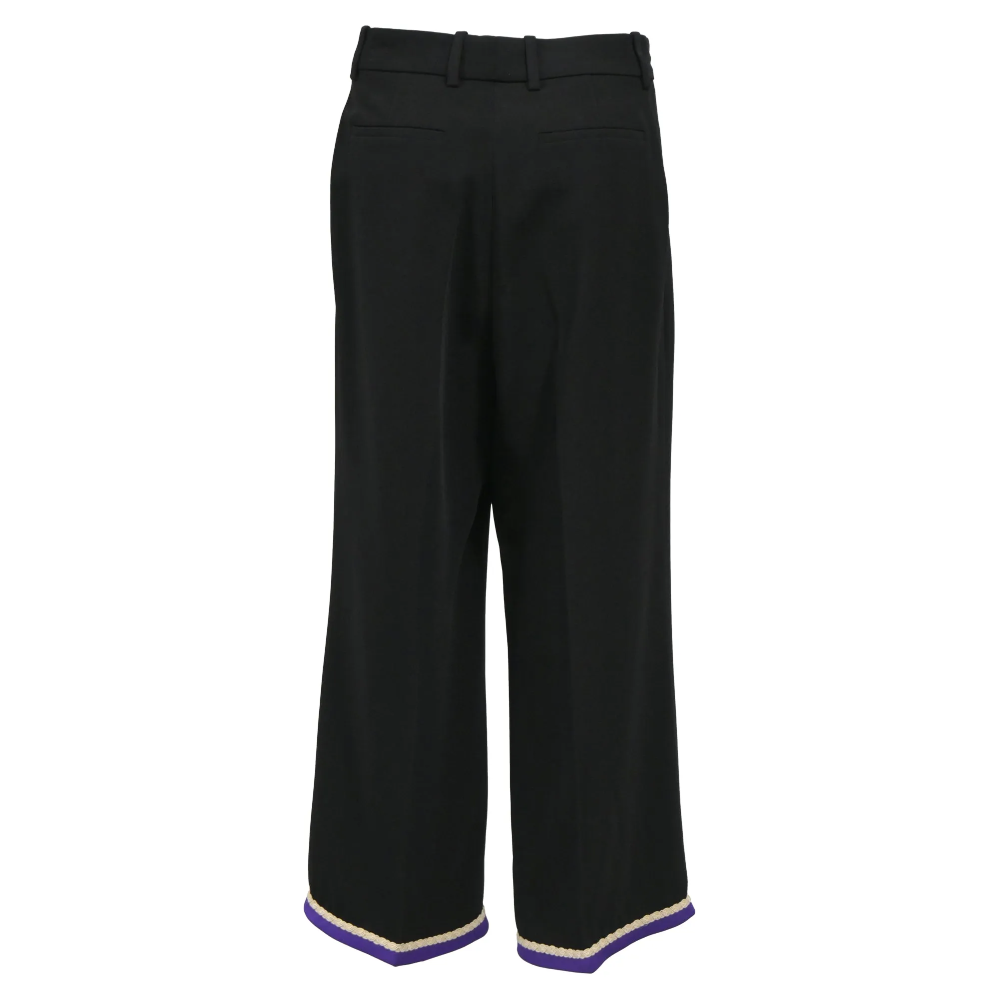 Gucci Wide Leg Culotte Trousers in Black Viscose
