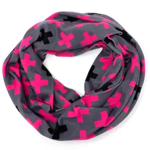 Infinity Scarf Gray Cross