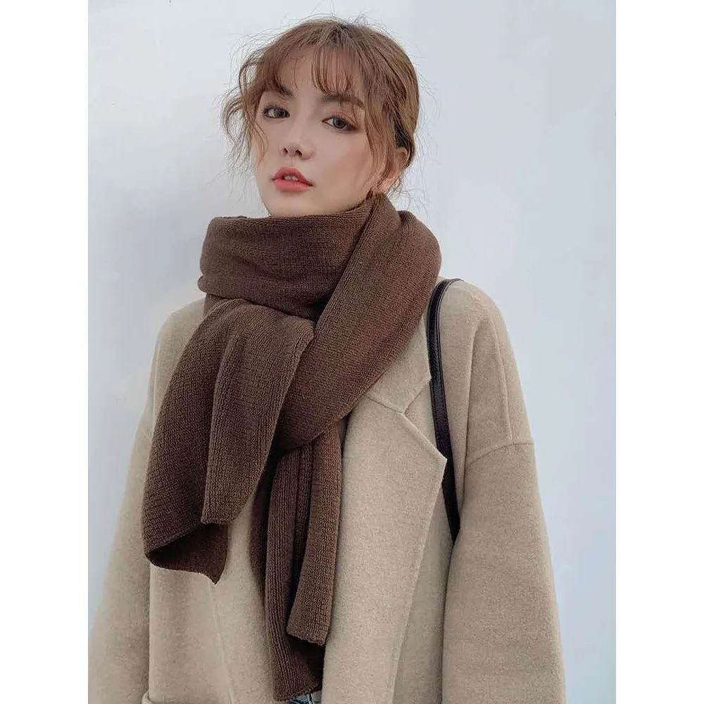 Knitted Wool Scarf Women Autumn Winter Scarves