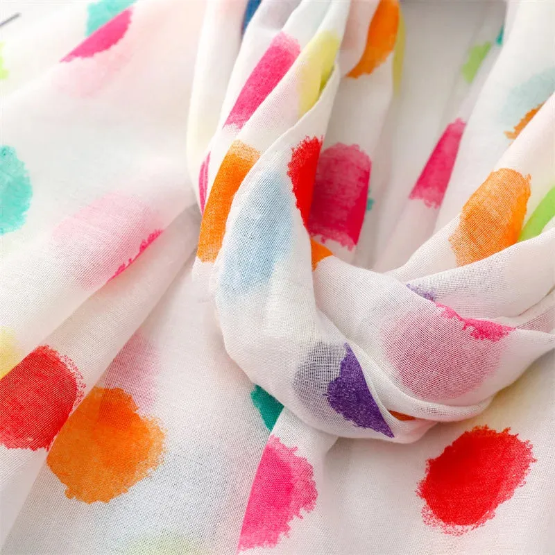Luxury Dot Cotton Shawl - Large Pashmina Hijab