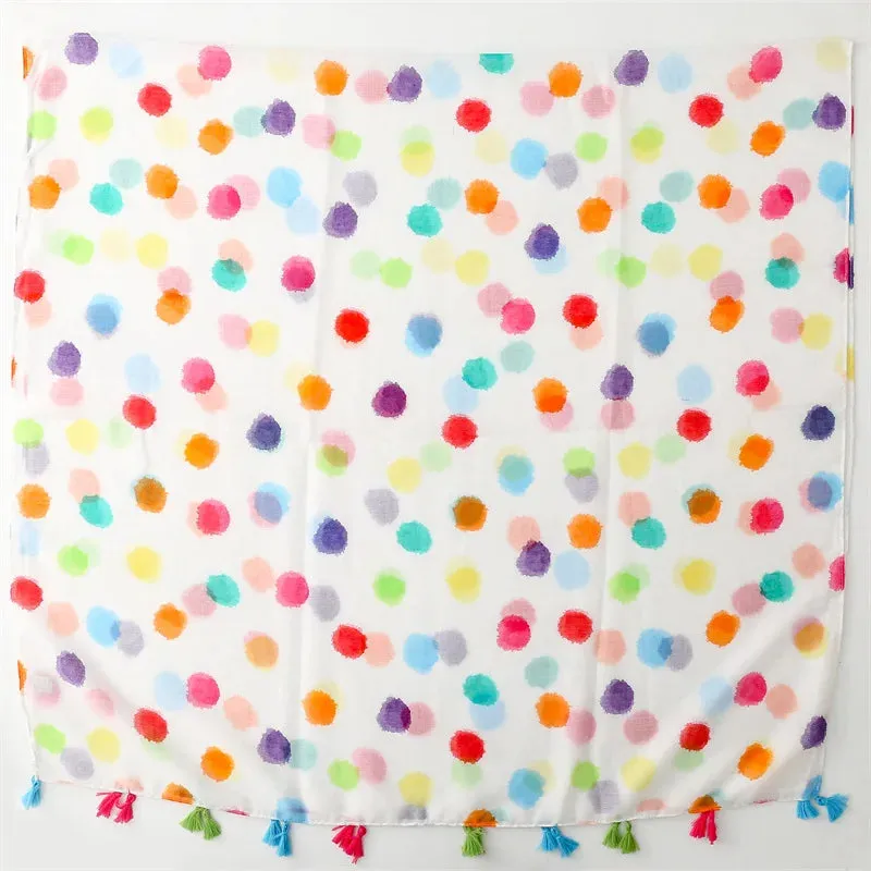 Luxury Dot Cotton Shawl - Large Pashmina Hijab