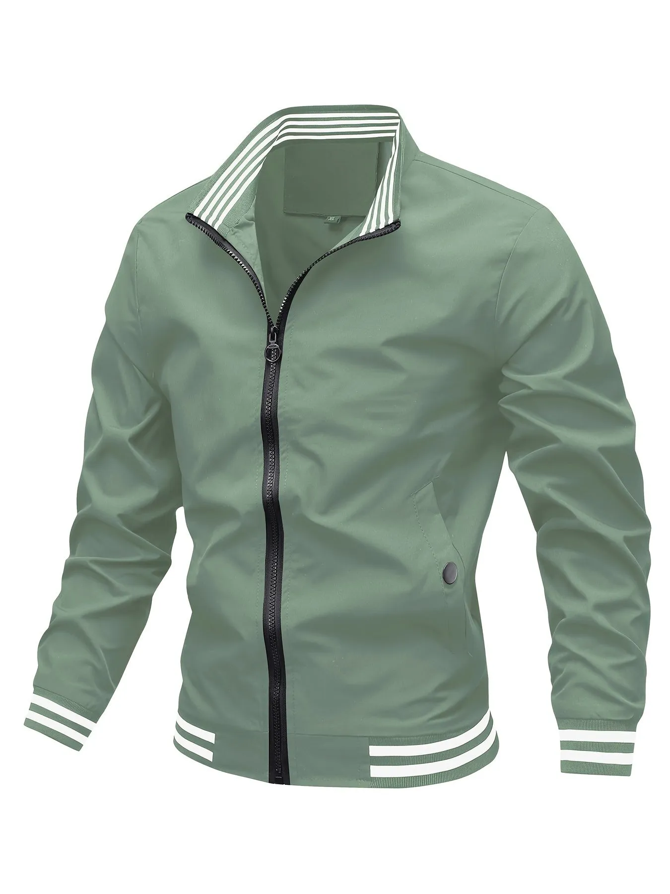 Men's Army GreenJacket With Pockets | Stylish Casual For City Walk Street