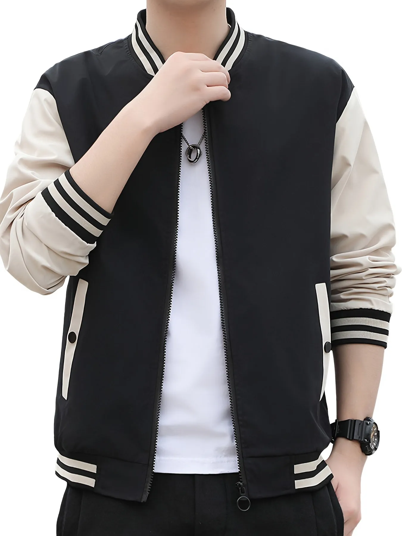 Men's Top Baseball Sports Active Windproof Jackets Men's Simple Style Clothing For Autumn Winter As Gifts Workout Training