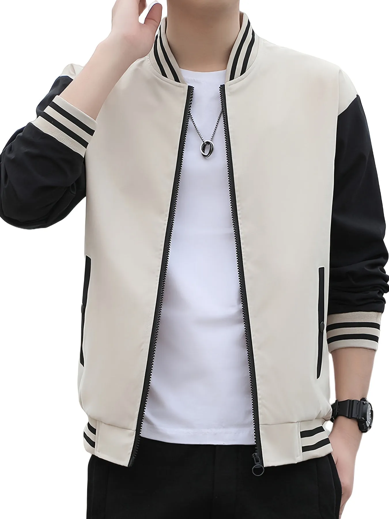 Men's Top Baseball Sports Active Windproof Jackets Men's Simple Style Clothing For Autumn Winter As Gifts Workout Training