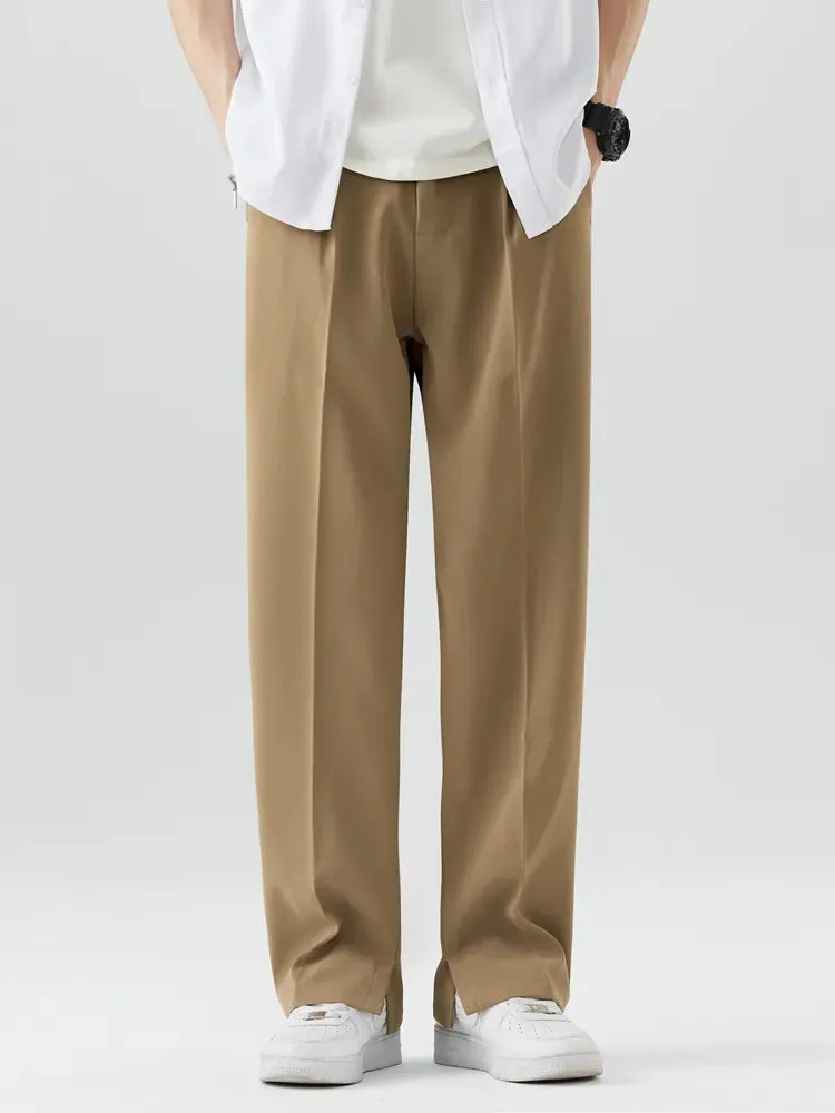 Mens Trousers  Straight Leg  Relaxed Fit  Lightweight Soft Fabric  Smart Casual