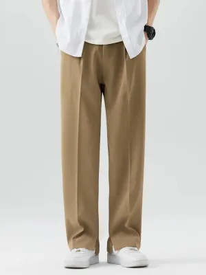 Mens Trousers  Straight Leg  Relaxed Fit  Lightweight Soft Fabric  Smart Casual
