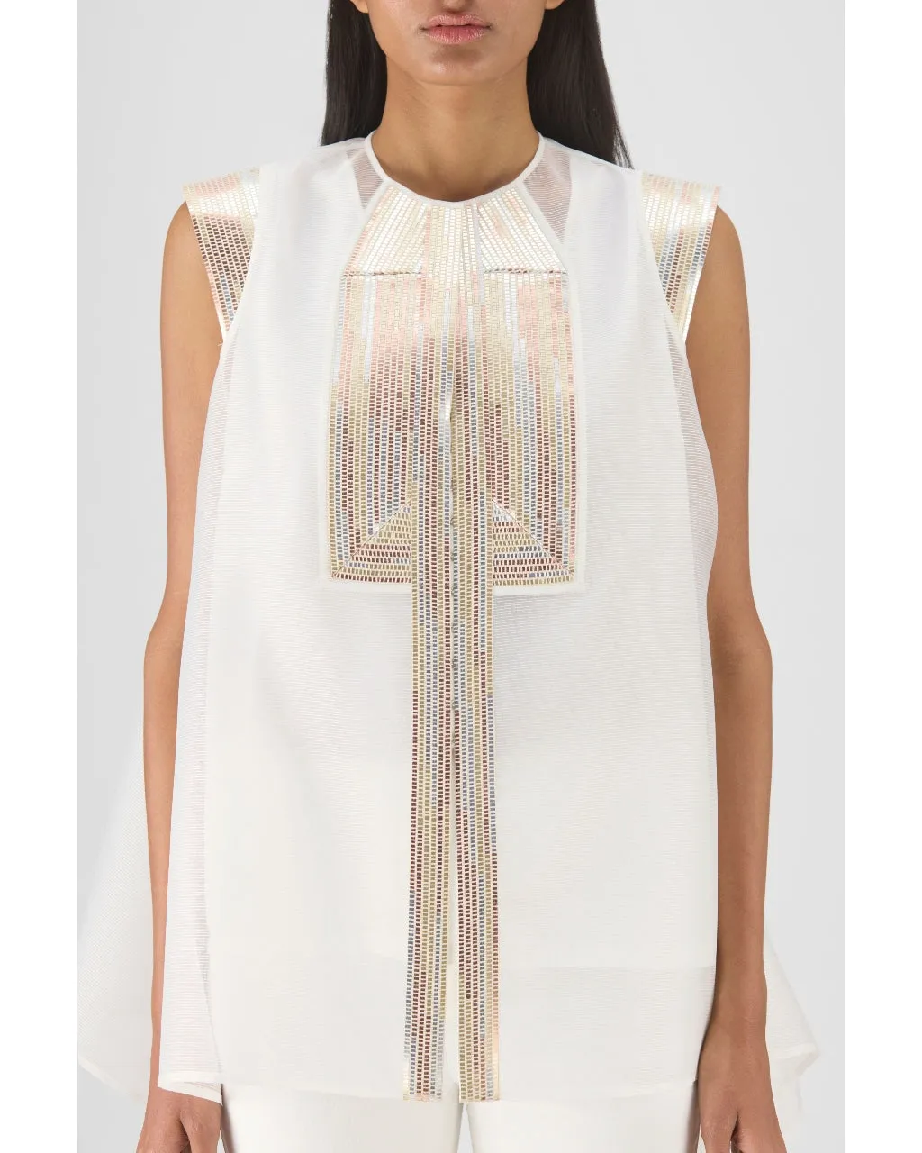 Metallic Structured Top