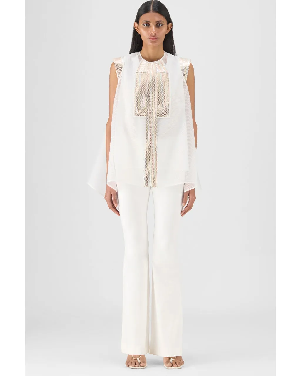Metallic Structured Top