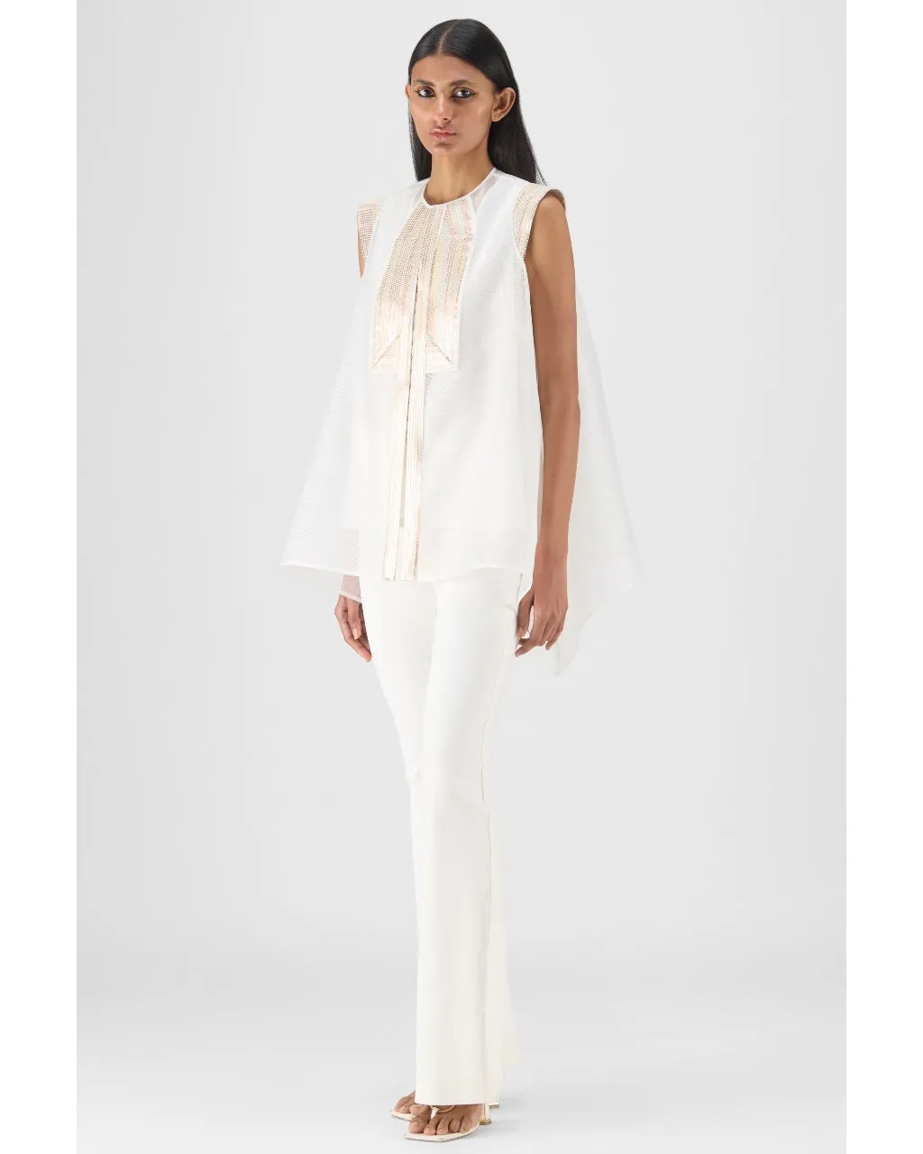 Metallic Structured Top