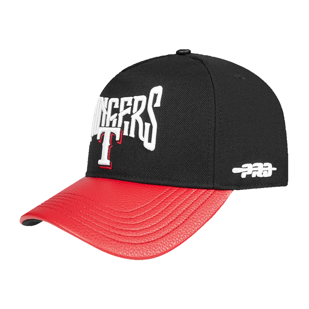 MLB TEXAS RANGERS CITY TOUR 2.0 WOOL BLEND PRO PINCH STRAPBACK (BLACK)