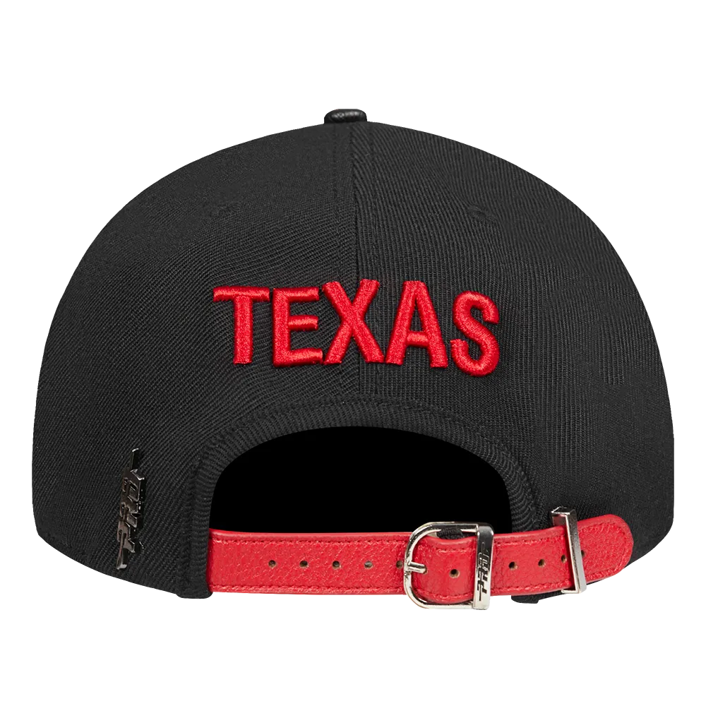 MLB TEXAS RANGERS CITY TOUR 2.0 WOOL BLEND PRO PINCH STRAPBACK (BLACK)