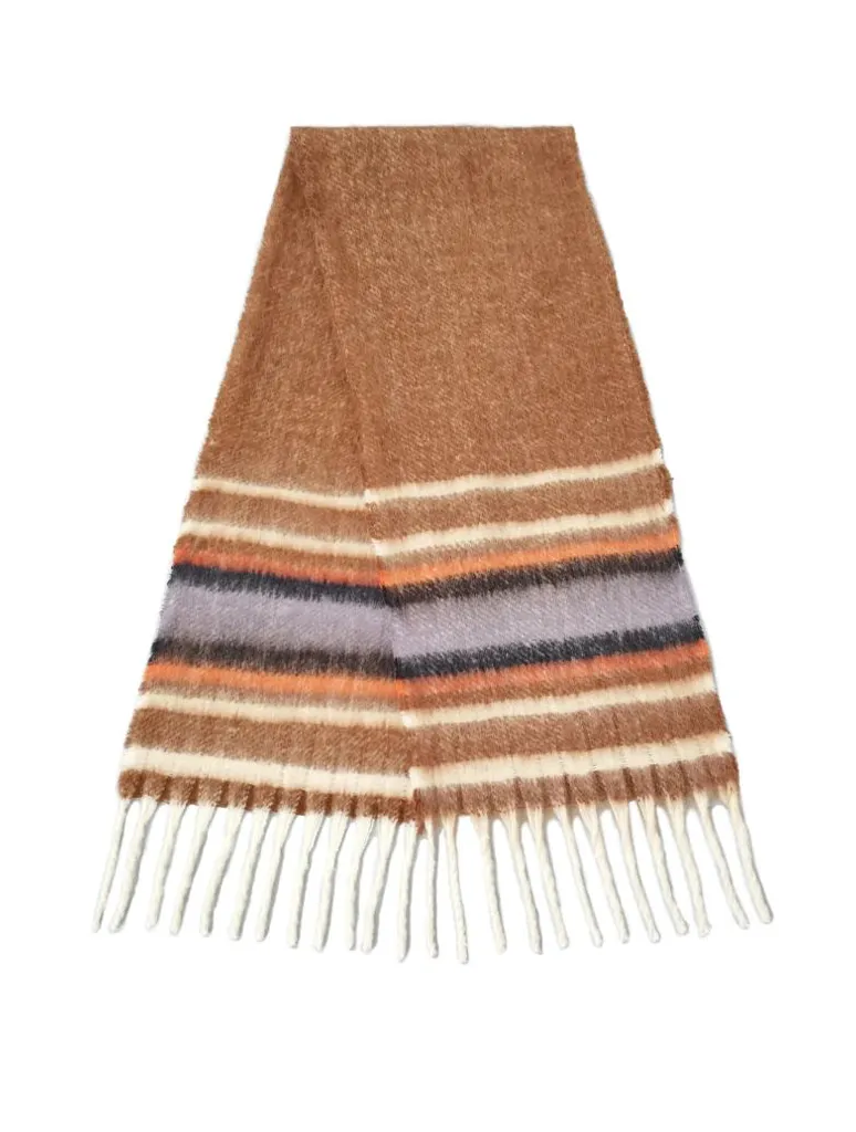 Multi Stripe Cozy Scarf with Fringe (Final Sale)