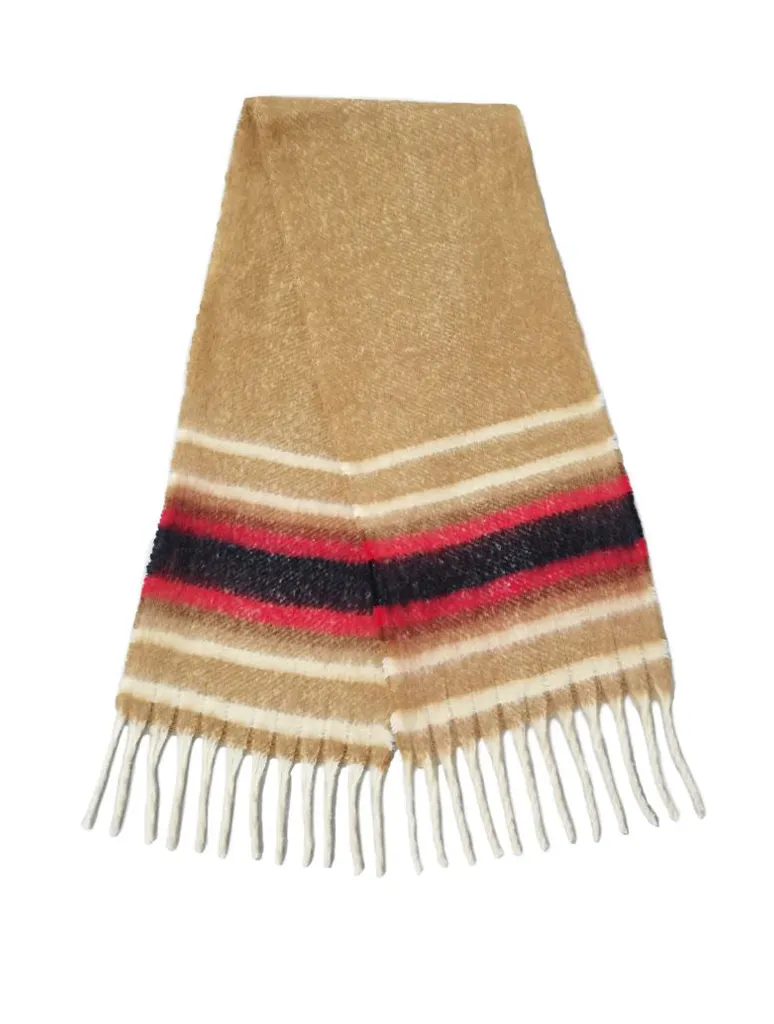 Multi Stripe Cozy Scarf with Fringe (Final Sale)