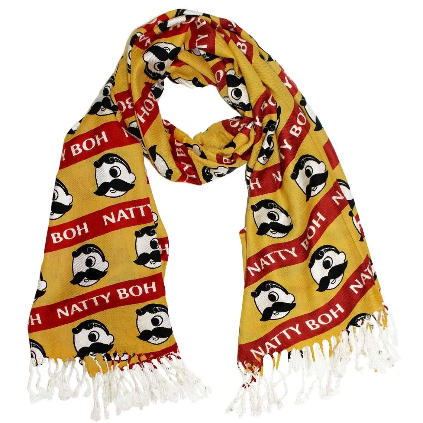 Natty Boh Logo Red & Gold Stripe / Scarf