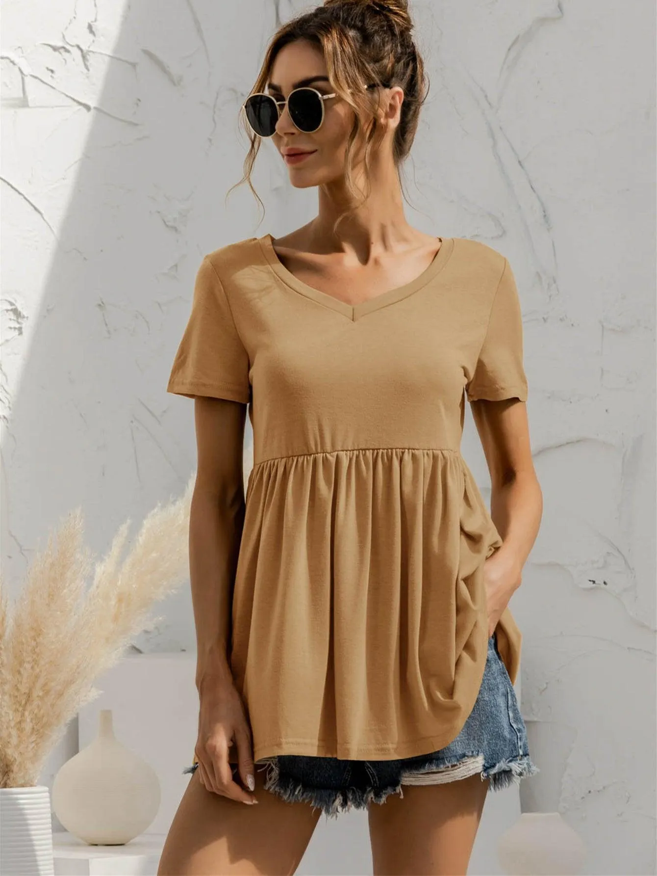 Never Be Average Short Sleeve Babydoll Top